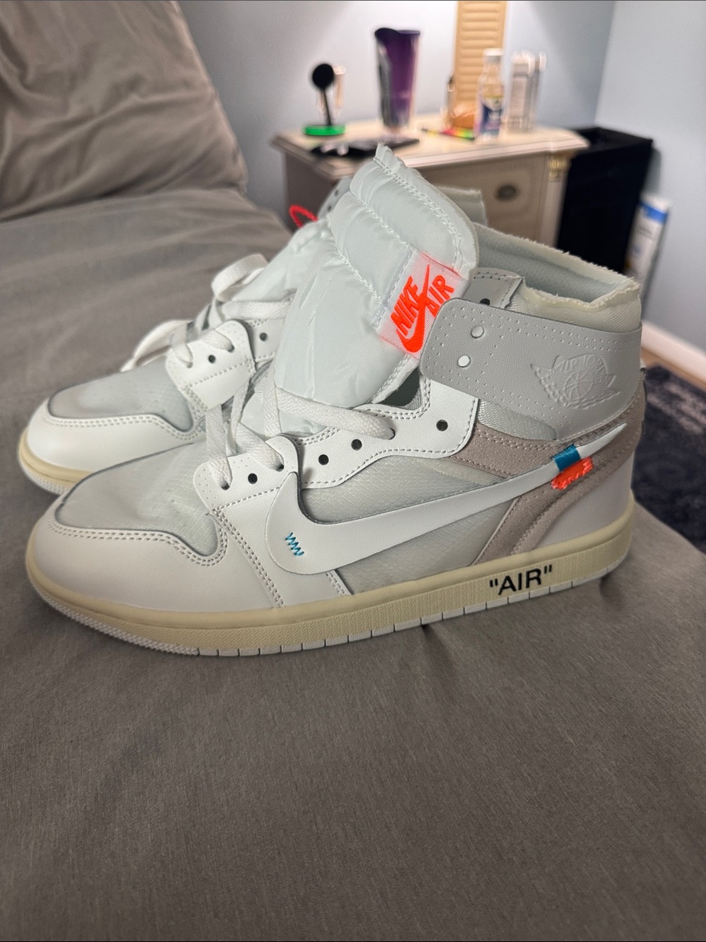 Nike White and Light Gray High-Top Sneakers inspired by VAA and Nikes Alaskas.